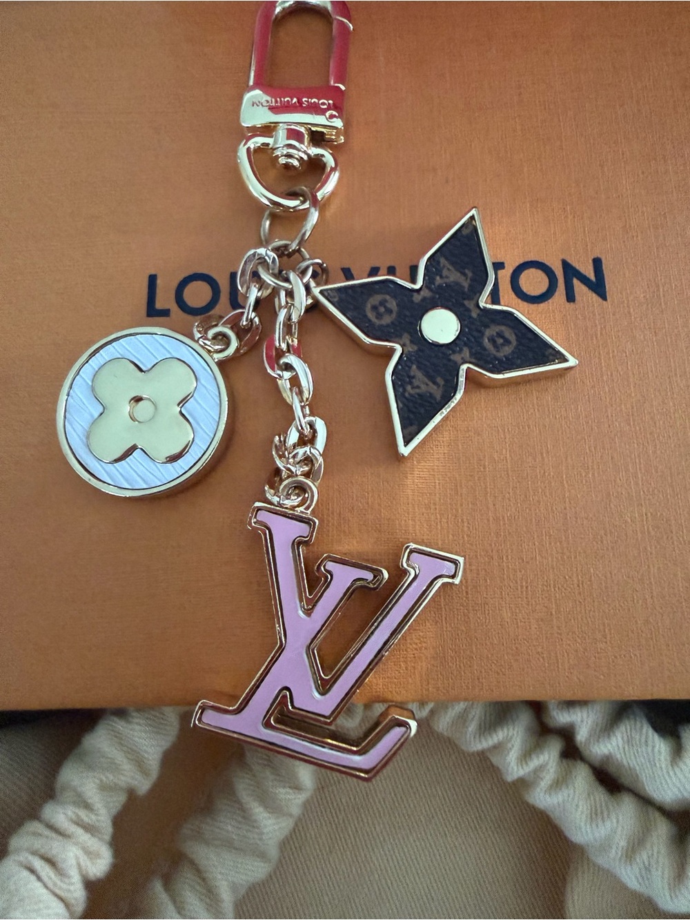 Louis Vuitton Spring Street Bag Charm BNIB  Pink LV Monogram
